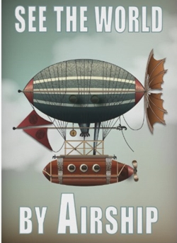 see the world by airship steampunk travel poster r92bebe62f38849c0a1aea4672b8b5737 vevj5 8byvr 512 250