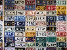 vintage license plates