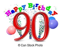 happy 90th birthday happy birthday with ballons and the age stock illustrations csp16276256 200