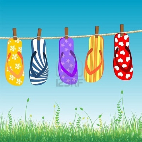 Flip flops on the clothesline 495