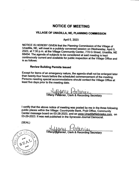 Notice of Meeting 450