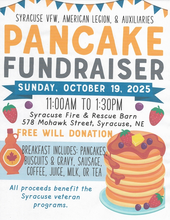 New flyer for Pancake Feed 550