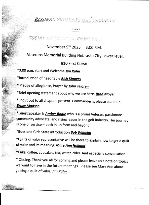 Regional Vets Program 2025 600