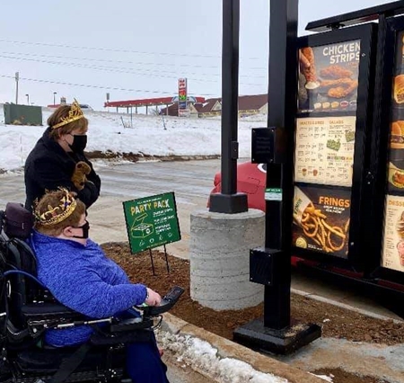 Jan Brett checking on Spam Runza