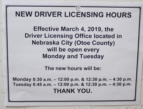 New Drivers License hours 490