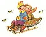 old time sledding